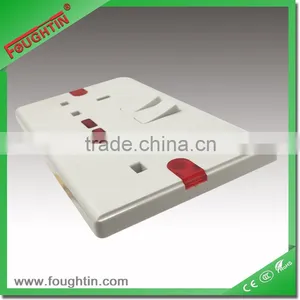 13A 250V 2 Gang Switch and Socket UK Type Electrical Switch Socket thumbnail-2