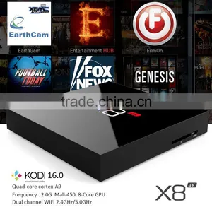 X8 4K Amlogic 8726 m8 Quad Core TV Box With 5.0GHZ Wifi Frequency thumbnail-3