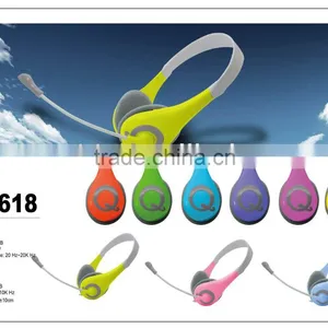 VCOM Fashion Hot Sale Blue Headphones With Mic thumbnail-1