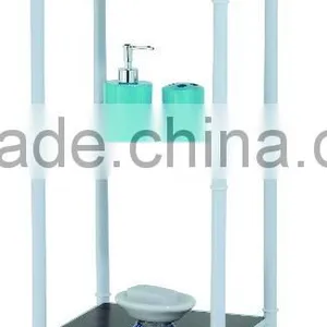 5 Level Space Saver Storage Shelf Metal Bathroom thumbnail-1