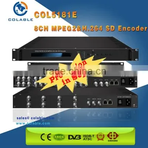 DTV Head-end 8 Channel CVBS/SDI Mpeg-2/h.264 Iptv Encoder,h 264 sd Video Encoder COL5181E thumbnail-1