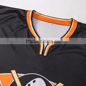 100%polyester Comfortable Italian Printed Free Design Youth Ice Hockey Jersey thumbnail-5