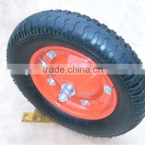 3.00-8 Wheel / 3.00-8 Rubber Wheel With Red Rim and 13x3 Wheel thumbnail-2