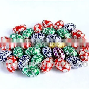 Sliver Paper Wrapped Easter Eggs Shape Compound Chocolate Candy thumbnail-1