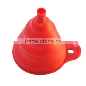 Fashion Colorful Kitchen Super Easy Foldable Mini Silicone Funnel thumbnail-3