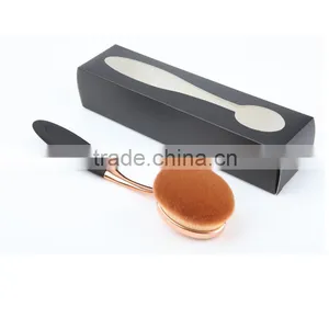Black Packing Plastic Nylon Oval 6 Brush Soft Hair Best Quality Makeup Brush thumbnail-1