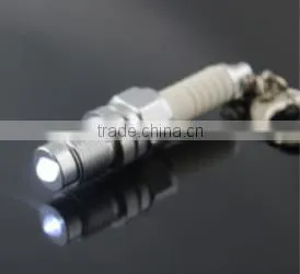 Wholesale LED Spark Plug Keychain/ 3D Real Spinning Turbo Keychain/Chrome Colorful Spining Turbo Key Chains thumbnail-1