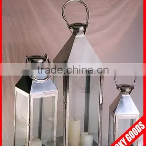 High Quality Mirror Polished Stainless Steel Candle Lantern for Decoration thumbnail-1