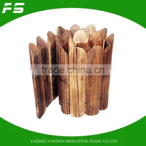 Garden Decoration Handicraft Fir Wood Block Garden Fence Barrel thumbnail-1