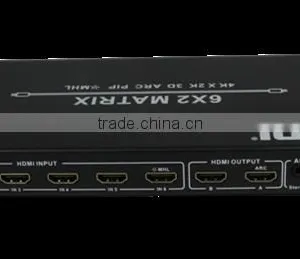 New Product High Quality HDMI 1.4 Matrix 6*2 HDMI Switch Black thumbnail-2