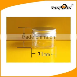 Empty Clear PET Cosmetic Powder Jar 150gm 120gm With OEM Color thumbnail-1