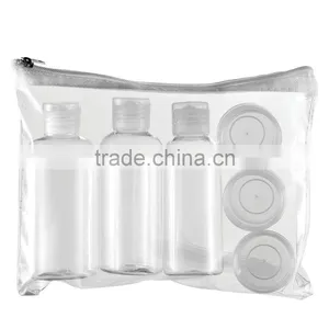 7PCs Travel Set Plastic Transparent Empty MakeUp Lotion Perfume Container Bottle thumbnail-2