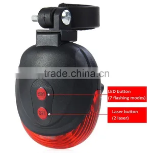 3 LED Lamps Waterproof Cycling Seatpost BikeTaillight Warning Flashing Light With Dual Laser Lines for Bicycle Accessories thumbnail-6