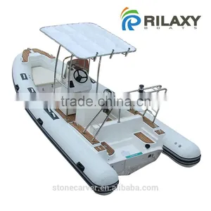 China Cheap 5.8m 19ft Fiberglass Bottom Inflatable Rib Boat thumbnail-2