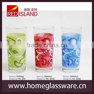 OEM Printed Round Drinking Glass Cup/Juice Glassware From Factory thumbnail-1