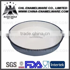 High Quality Enamel Round Tray With Spraying Decoration thumbnail-3