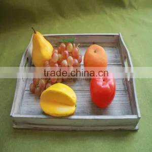 Деревянный сервировочный поднос для хранения продуктов из балзы в рустическом стиле thumbnail-1