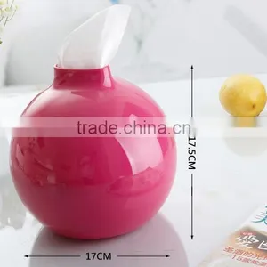 CY054 Hot Sale Bomb Shape Tissue Box Plastic Round Tissue Holder Box thumbnail-5