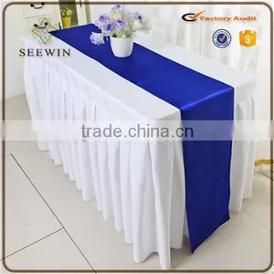 Washable Durable Wrinkle-proof Popular Soft Quilt Satin Table Runner for Wedding Decoration thumbnail-2