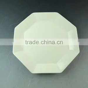 Cheap Stocked Hotel Octagon Porcelain Plate for Wholesale, White Octagonal Dinner Plate thumbnail-1
