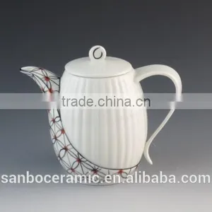 Porcelain Teapot With Lid & Hand Painting, 12 PCS Cup & Saucer thumbnail-1