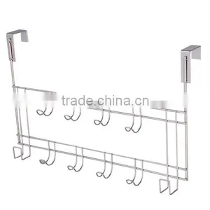10 Fixed Hooks Chrome Wall Mounted thumbnail-1