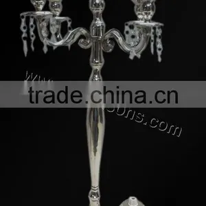 Silver Finish Aluminum 3 Arm Candelabra thumbnail-1