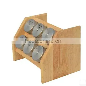 Bamboo Spice Rack With Spice Jar thumbnail-1