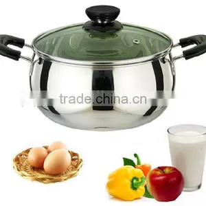 Popular Fasion Stainless Steel Glass Lid Fry Pan thumbnail-3