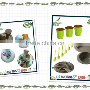 Diswasher Safe Endurable Eco-friendly Bamboo Fiber Dinner Set thumbnail-1