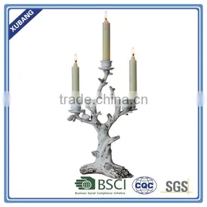 Chinese Poly Resin Wholesale Twin Bird Candle Holder thumbnail-1