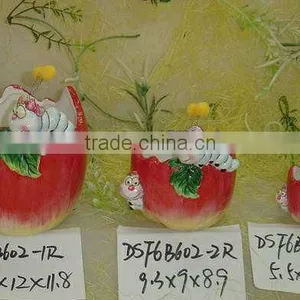 Apple Shaped Ceramic Garden Decorative Planter thumbnail-1