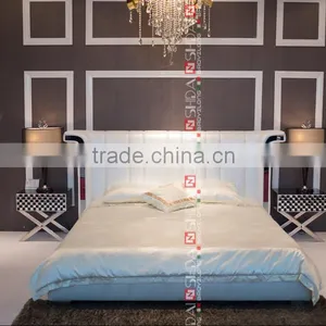 Top Quality Home Furniture / Modern Design Bedroom Set / Genuine Leather Bed Set LV-B9016-RE thumbnail-4