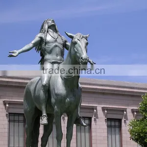 High Quality Metal Craft Bronze Indian Horse Sculpture for Garden thumbnail-1