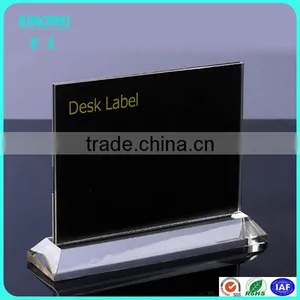 Acrylic Sign Holder T Shaped Clear Counter Top Multi Function Acrylic Sign Holder thumbnail-1