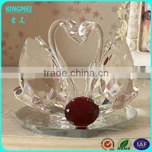 Clear Beautiful Crystal Crafts Glass Swan for Wedding Favors Gift thumbnail-1