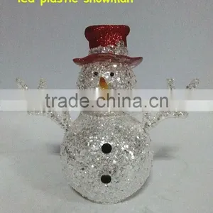 Craft Plastic LED Lighting Lovely Christmas Snowman Deer Decorations thumbnail-2