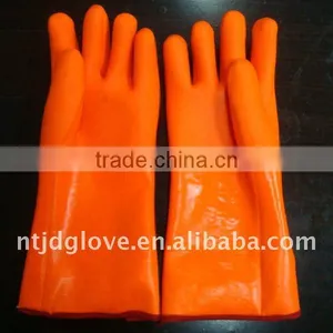 Fluorescence PVC Fully Coated Jersey Liner/35CM / Working / Safety Gloves thumbnail-1