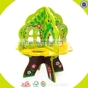 2017 Wholesale Baby New Wooden Diy Tree House Funny Kids Wooden Diy Tree House Best Design Wooden Diy Tree House W03B057 thumbnail-3