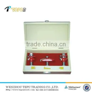 3pcs Router Bit Set With Wooden Case thumbnail-1