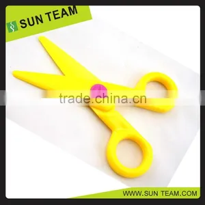 CS013 5 '' Safety Transparent Kid Plastic Toy Scissors Handicraft Paper Scissors thumbnail-1