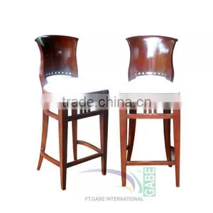 Bar Stool Italy Teak Wood Frame thumbnail-2