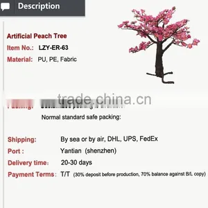 Home Decoration Items Peach Tree Lucky Tree Artificial Tree thumbnail-2