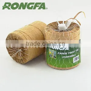 250meters per Roll Natural Color Kraft Paper Vineyard Twist Tie thumbnail-1