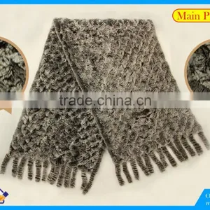 High Quality Knitted Rex-Rabbit Scarf thumbnail-1