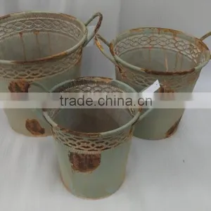 Metal Artifical Cheap Metal Flower Pot Holiday Discount US Qualified WZ15036-41 thumbnail-5