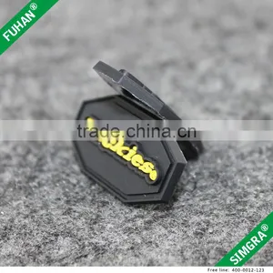 Brand Name Logo Embossed Printing Durable Rubber PVC Labels thumbnail-3