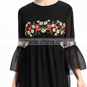 Embroidered Long Chiffon New Style Woman Maxi Dress thumbnail-2