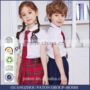 Skirt And Shirt With Short Pants School Uniform Shirts 100% Cotton thumbnail-1