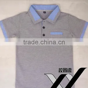 Lovely Short Sleeve Pique Kids' Polo Shirts Cotton/ Spandex High Quality Children' Clothing Boy T-shirt thumbnail-1